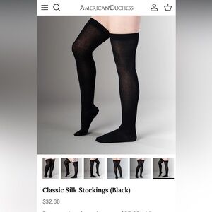 Classic Silk Stockings (Black)